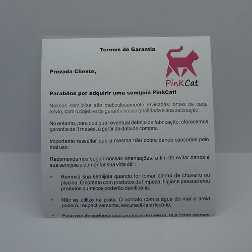 Imagem 5 de 5 de Conjunto Colar E Brincos Banhado A Ouro 18 K Pinkcat
