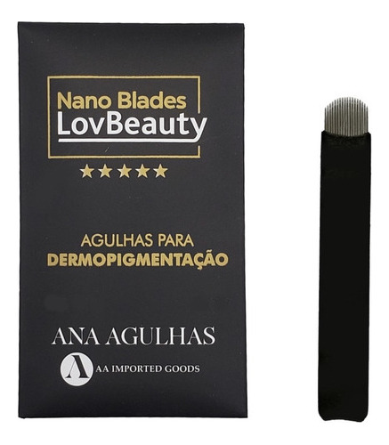 10 Lâminas Agulhas 18u Lovbeauty 0.15mm Flex Microblading