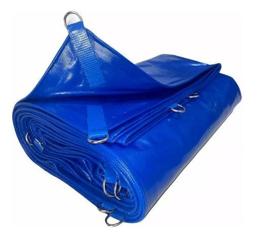 Lona Impermeable Para Agua 5x6 M Azul Reforzada Con Argollas