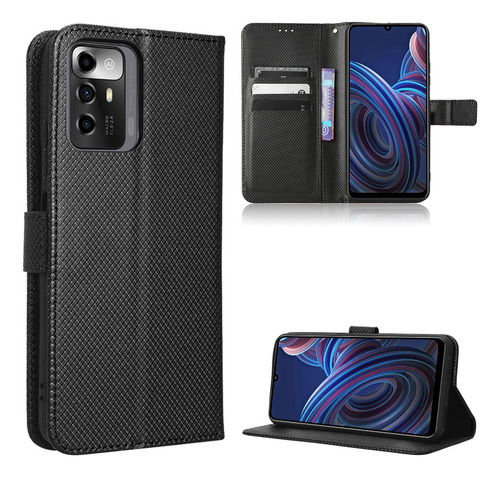 Funda De Texturizada For Zte Blade V40 Smart Lujoso Flip