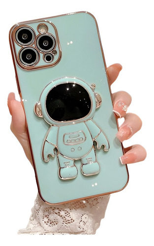 Funda Para iPhone 14 Pro Max Astronauta 3d Verde Claro
