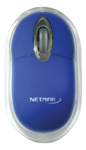 Mouse Luminoso Óptico Netmak Nm-m01 Con Luz Led Usb Color Azul