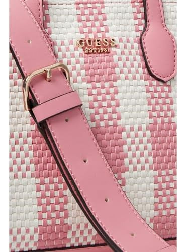 Guess Mini Bolso Tote Silvana Con Doble Compartimento, Rosa