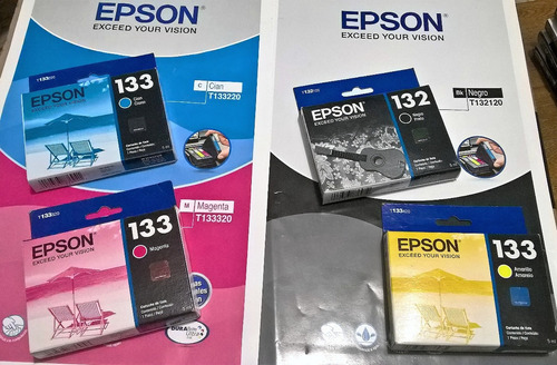 Kit De Cartucho Epson 132   + Epson 133 - Total 4 Pzas