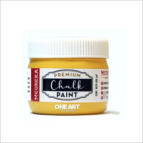 Pintura A La Tiza Chalk Paint Eureka Premium 200ml X1 Unidad Color Del Óleo Blanco