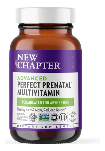 Multivitaminico Prenatal Perfecto New Chapter 96 Tabletas