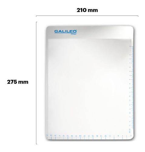 Imagen 2 de 4 de Lupa Galileo Grande Con Regla Ideal Para Leer Tipo Hoja