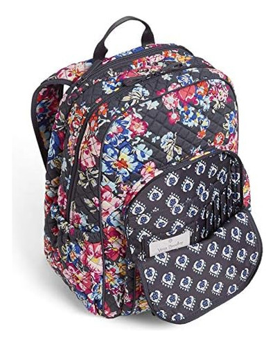 Vera Bradley Mochila Campus De Algodón Para Mujer, Pretty Po
