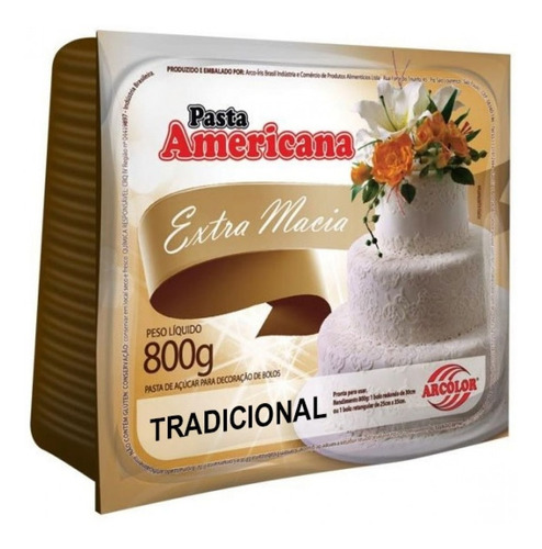 Pasta Americana Tradicional Arcolor 800gr Extra Macia Branca