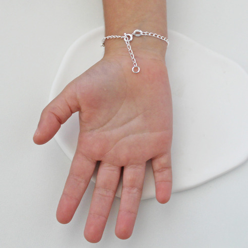 Pulseira Infantil Chapa Menina Filha Personalizado Prata 925