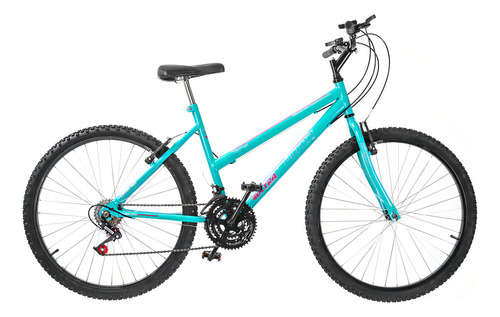 Bicicleta Aro 26 Pro Tork Ultra Feminino Freio Vbreak Branco Cor Verde Anis