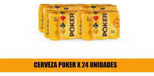 Cerveza Poker X24 Latas 330ml - mL a $10