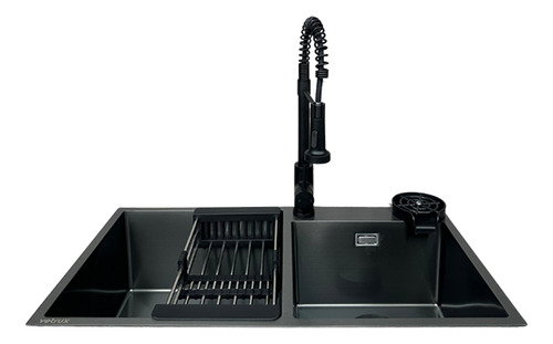 Fregadero Flusso 82 Dual 2tinas + Accesorios Ace Inox Vetrux