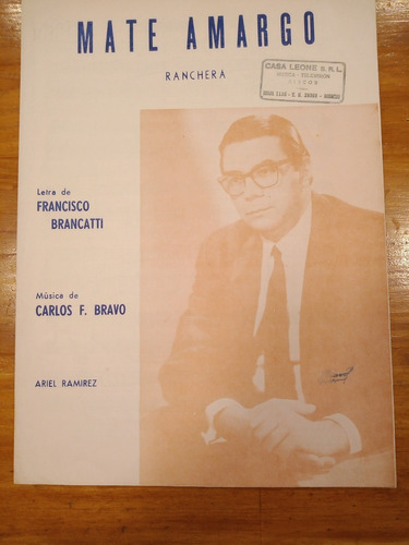 Mate Amargo Brancatti Bravo Ranchera Partitura