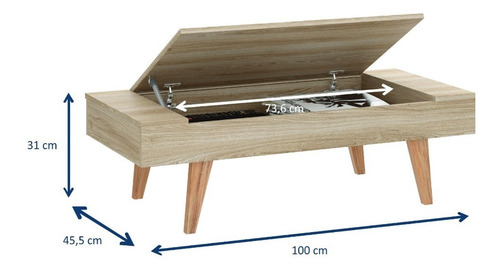 Mesa De Centro C/almacenamiento 1002 Leaves - Be Design