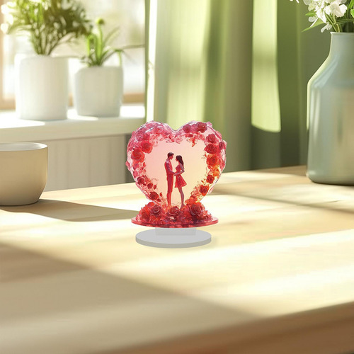 Letrero De Mesa Con Forma De Corazón Compatible Con San