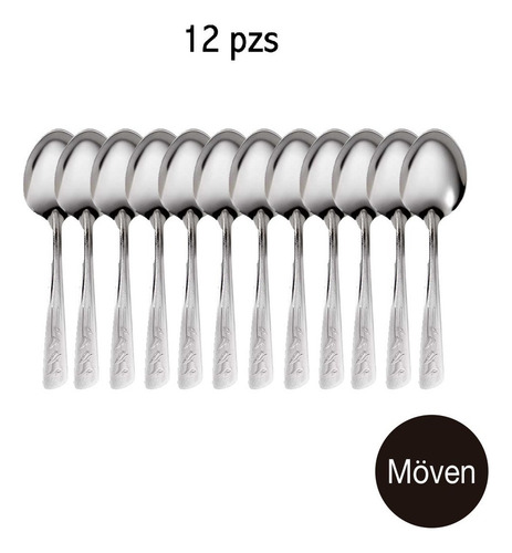 Cuchara Cafetera Acero Inoxidable 12 Piezas Moven Maya