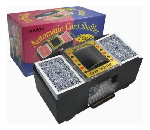 WYZworks Barajador automático de cartas de 4 mazos de casino - Barajador para barajar cartas (1-4 mazos) - Funciona con pilas - Mezclador de cartas eléctrico para la familia, póker de WYZworks Barajador automático de cartas de 4 mazos de casino - Barajador para barajar cartas (1-4 mazos) - Funciona con pilas - Mezclador de cartas eléctrico para la familia, póker de