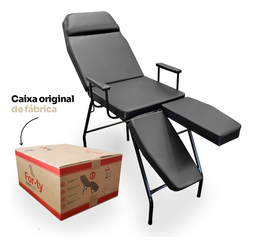 Maca 3 Posições Bi-Perna Estética Com Apoio de Braços For-ty cor Preto