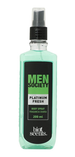 Fragancia Para Hombres Bioscents Platinum Fresh Men Society 