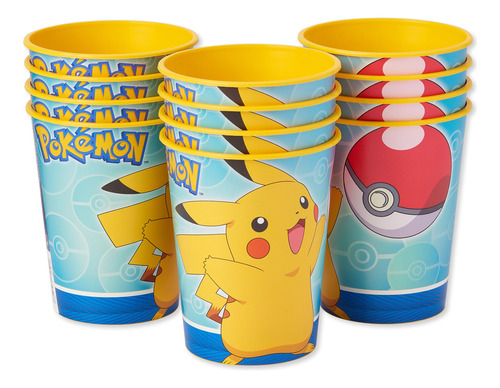 Vasos Pokémon American Greetings De Party Supplies, 400 Ml,