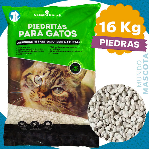 Piedra Sanitaria Gato Bio Organic 16 Kg / Mundo Mascota