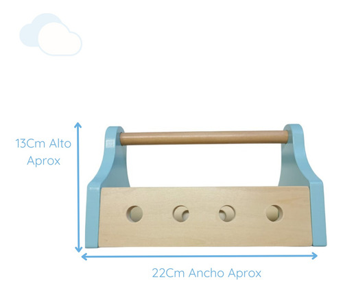 Juguete Caja De Herramientas De Madera Didáctico