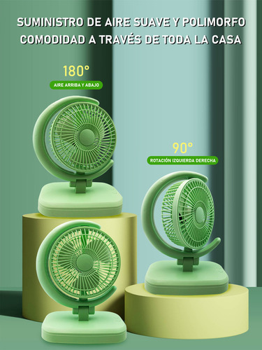Ventilador Abanico De Escritorio Recargable Lampara Portatil