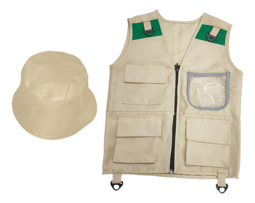 D Chaleco Y Sombrero De Explorador Para Niños, Kits De
