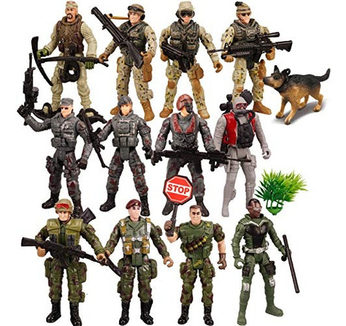 Joyin 16 Peças De Brinquedo Militar Soldado Conjunto Bonecos