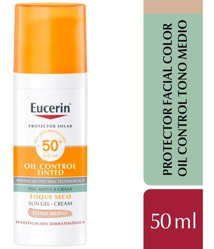 Protector Solar Eucerin Oil Control Toque Seco Medio Fps50