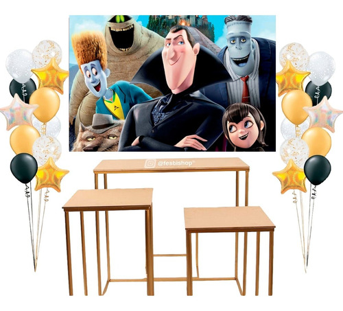 Fondo De Tela Hotel Transylvania Decoración Cumpleaños Candy