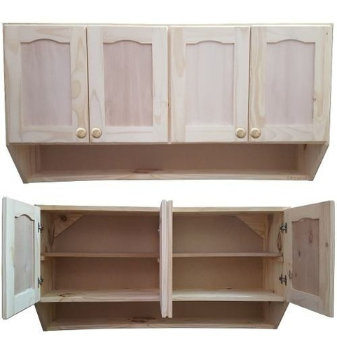 Aereos De Cocina  De Madera 4 Puertas Muebles