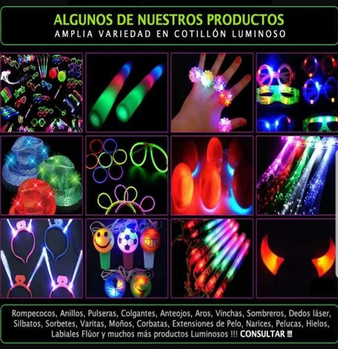 10 Vasos Trago Largo Luminosos Luz Led ! Fiestas , 15 Años