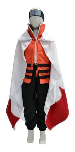 Imagem 1 de 6 de Fantasia Naruto Hokage C/capa Cosplay Adulto