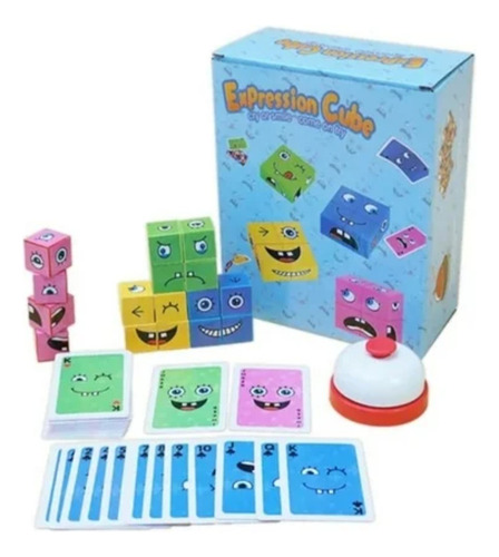 Cubos Didacticos Niños Juego De Puzzle Emogi