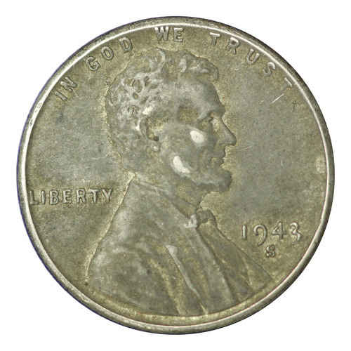 1943 S (1) Un Centavo Penny Wheat 1c Xf Lincoln Cent Escasa (Usado)