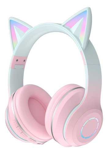 Nuevos Auriculares Bluetooth Gradient Cat Ear Lightening Hea