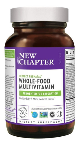 Vitaminas New Chapter Prenatal - Unidad a $1966