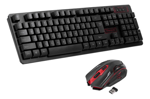 2.4g Teclado Sem Fio E Mouse Óptico Combo Suspenso Keycap