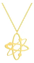 Comprar Collar Ciencia Núcleo Atómico Plata Enchapada Oro 18k