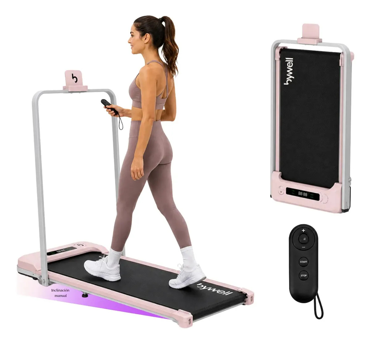 Caminadora eléctrica Bywell CA020 color rosa claro