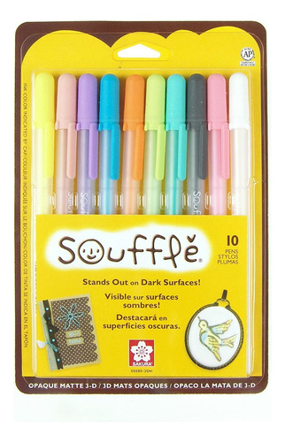 Conjunto De Lapiceros Sakura 58350 De Tinta Opaca De 3 Dimen
