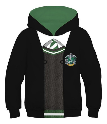 Sudaderas Con Uniforme De Hogwarts Para Niños Slytherin Rave