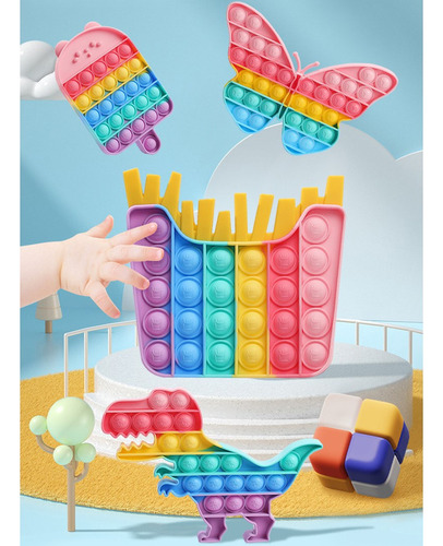Figuras Fidget Toy Pop It Juguete Burbuja Antiestres