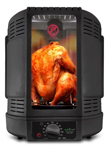 Horno Vertical Espiedo Nutrichef Kitchen Blanco Y Negro