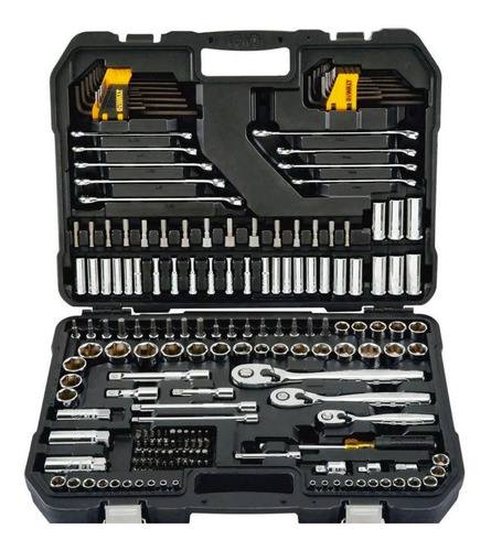 Juego De 200 Herramientas Mecanicas + Caja Maletin Dwmt45007 Dewalt Color Negro