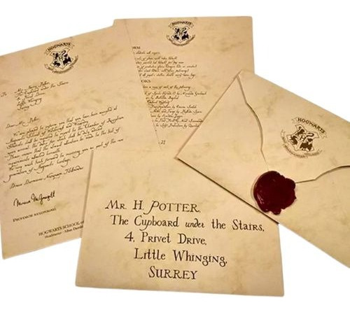 Carta Hogwarts Harry Potter Con Sello De Lacre Harry Potter