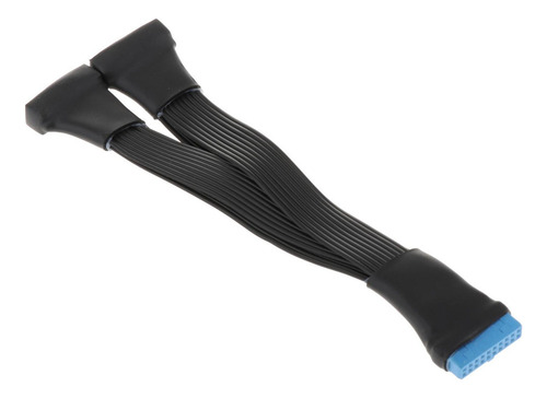 // Cabezal Usb De 19 Pines Macho 1 A 2 Puerto B 150 Mm