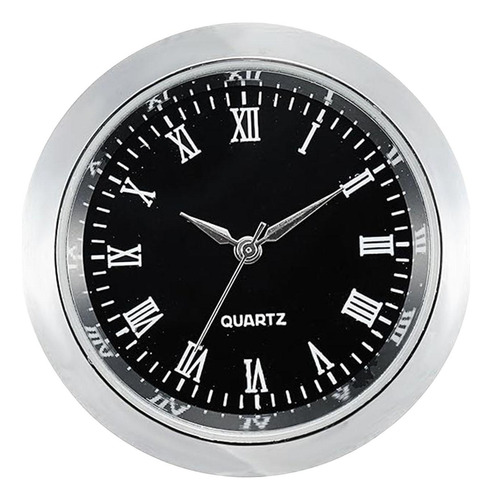 2 Reloj Redondo Con Movimiento De Reloj, Marco Plateado